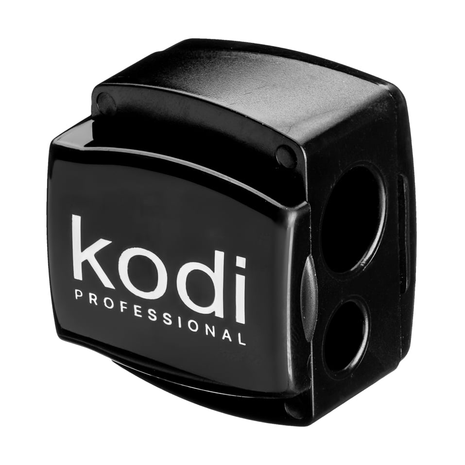 Стругачка для косметичних олівців Kodi Professional чорна глянцева, з двома лезами